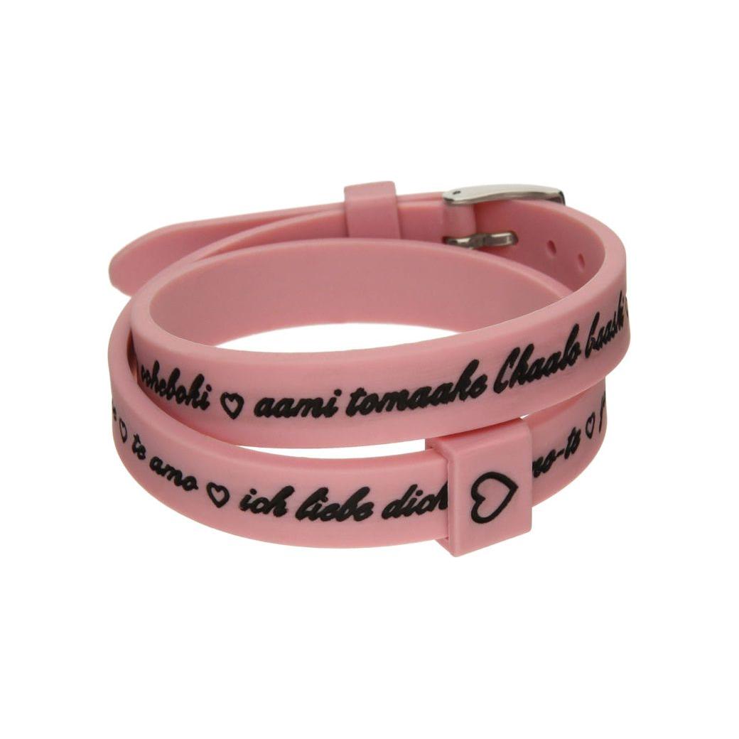 Il MEZZOMETRO Mod. I LOVE YOU SILVER - Bracciale in silicone/silicone bracelet Bracelet IL MEZZOMETRO