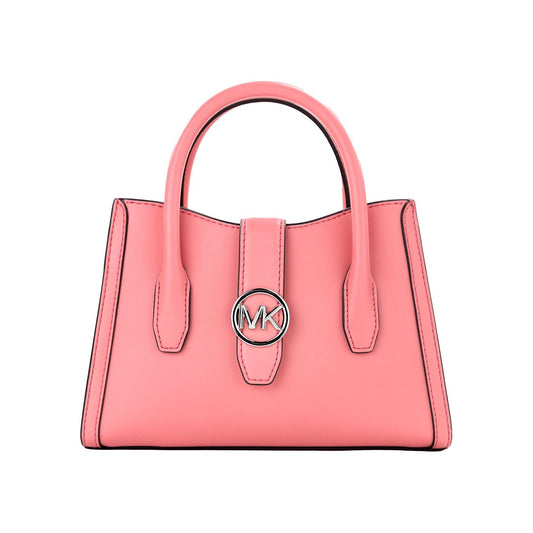 Michael Kors | Gabby Small Tea Rose Faux Leather Top Zip Satchel Crossbody Bag | McRichard Designer Brands